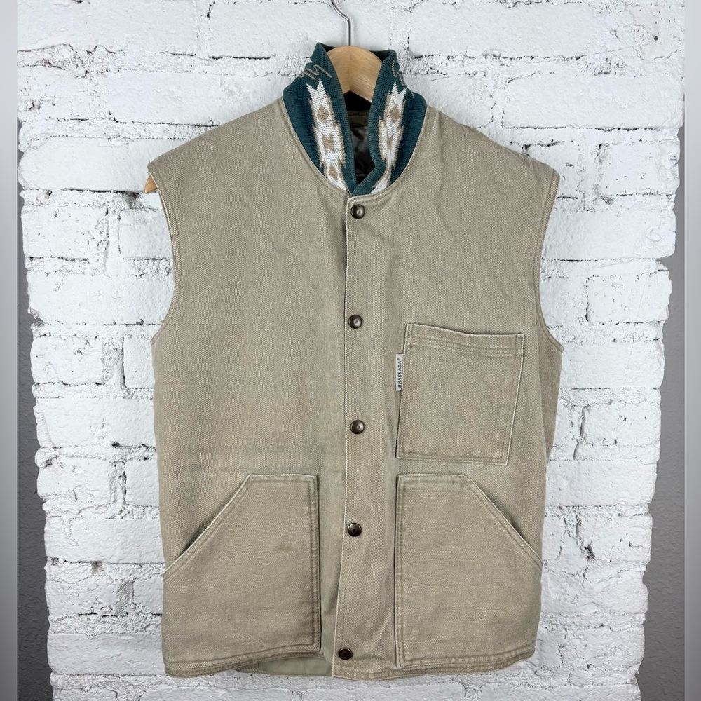 Vintage Brassada Canvas Utility Vest S